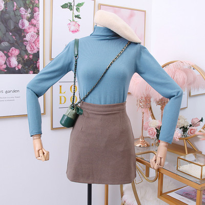 Bluza de dama model nou cu guler polo inalt - mai multe culori