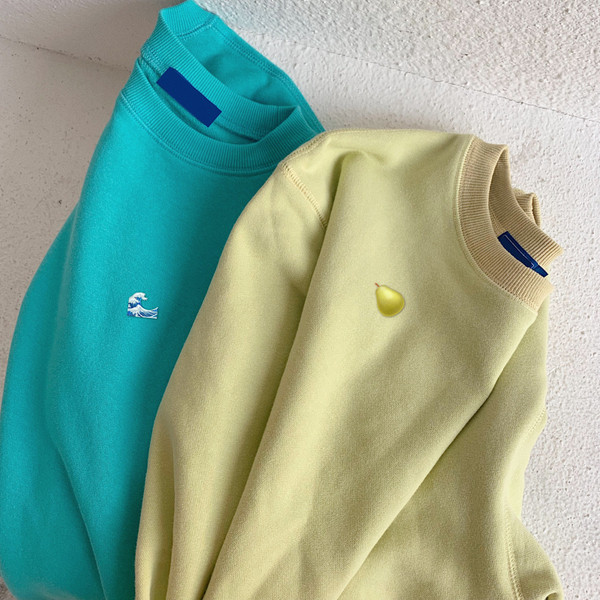 Γυναικεία casual φαρδύ μπλούζα σε μπλε και πράσινο χρώμα κλασικό μοντέλο