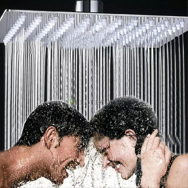 Cap de duș pătrat din oțel inoxidabil de culoare gri