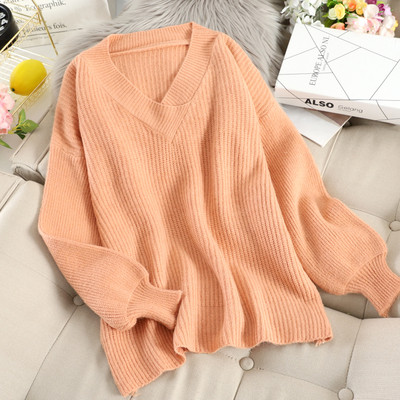 Pulover de dama cu decolteu spitz in mai multe culori