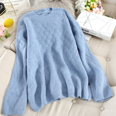 Pulover de dama casual cu decolteu rotund in mai multe culori