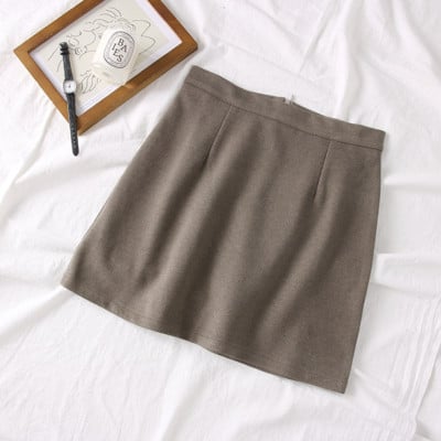 Fusta casual dama cu talie inalta in mai multe culori