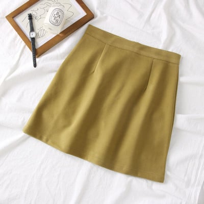 Fusta casual dama cu talie inalta in mai multe culori