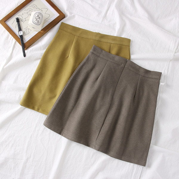 Fusta casual dama cu talie inalta in mai multe culori