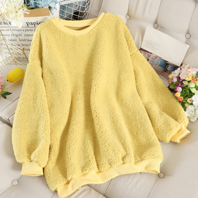 Női pehelypulóver kerek nyakkivágással, több színben