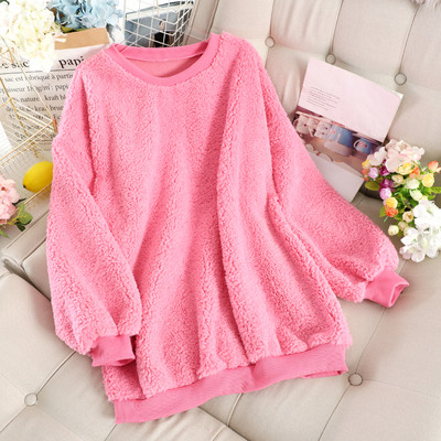 Női pehelypulóver kerek nyakkivágással, több színben