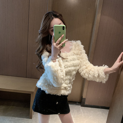 Női blúz rojtokkal szürke, zöld és fehér színben