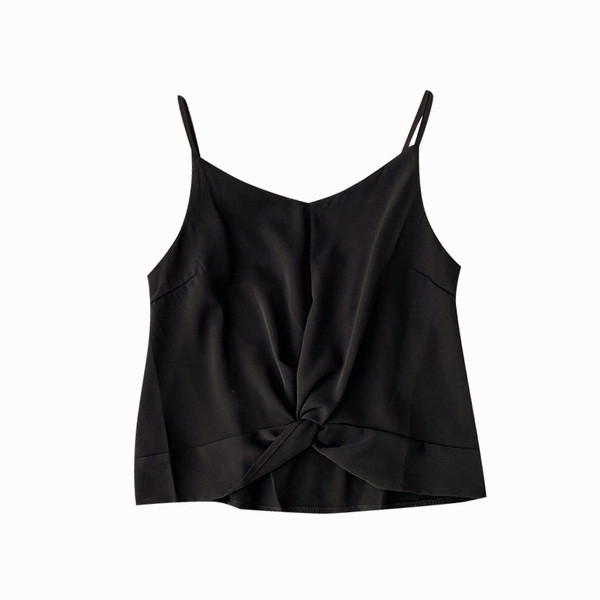 Μοντέρνο γυναικείο αμάνικο με λεπτούς ιμάντες σε λευκό, μπλε και μαύρο χρώμα