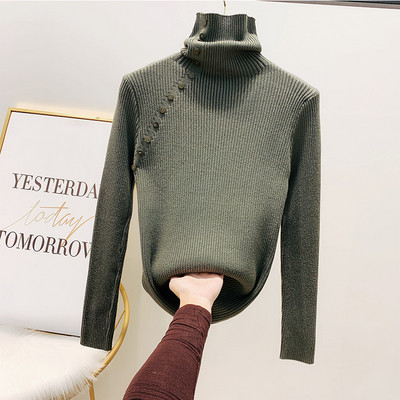 Μοντέρνο γυναικείο πουλόβερ με ψηλό γιακά σε τέσσερα χρώματα