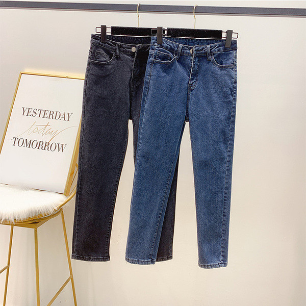 Női farmer magas derékkal, kék és fekete színben