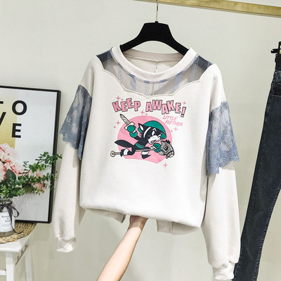 Νέο μοντέλο γυναικεία μπλούζα με κορδέλα και δαντέλα σε ροζ και μπεζ χρώμα