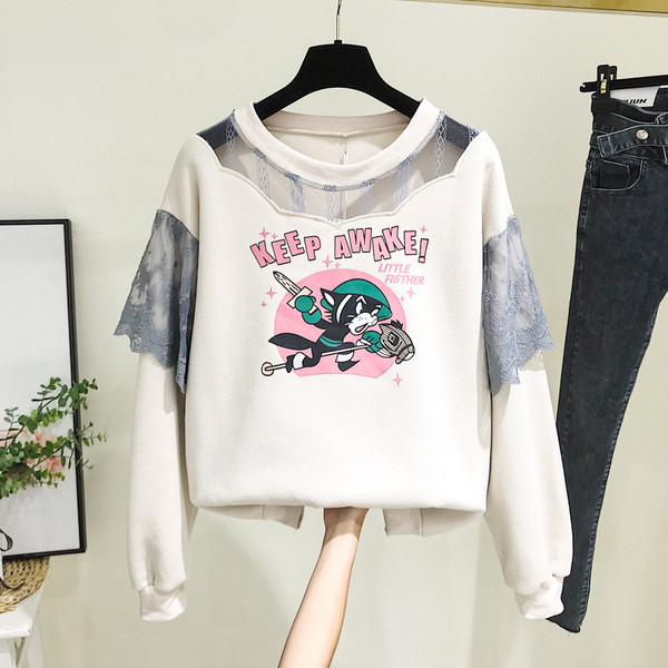 Νέο μοντέλο γυναικεία μπλούζα με κορδέλα και δαντέλα σε ροζ και μπεζ χρώμα