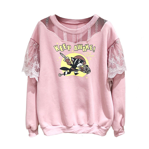 Νέο μοντέλο γυναικεία μπλούζα με κορδέλα και δαντέλα σε ροζ και μπεζ χρώμα