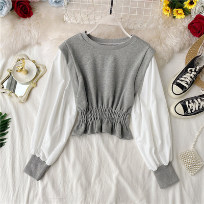 Bluza casual dama cu decolteu oval si elastic in patru culori