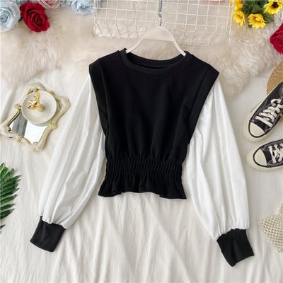 Bluza casual dama cu decolteu oval si elastic in patru culori