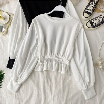 Bluza casual dama cu decolteu oval si elastic in patru culori