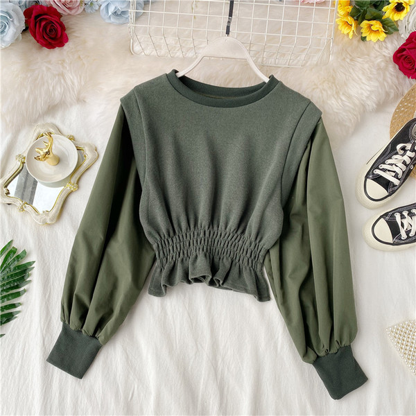 Bluza casual dama cu decolteu oval si elastic in patru culori