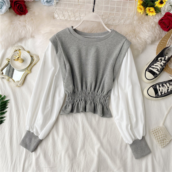 Bluza casual dama cu decolteu oval si elastic in patru culori