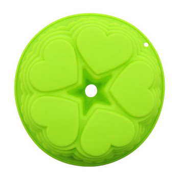 Силиконова форма за печене в зелен цвят
