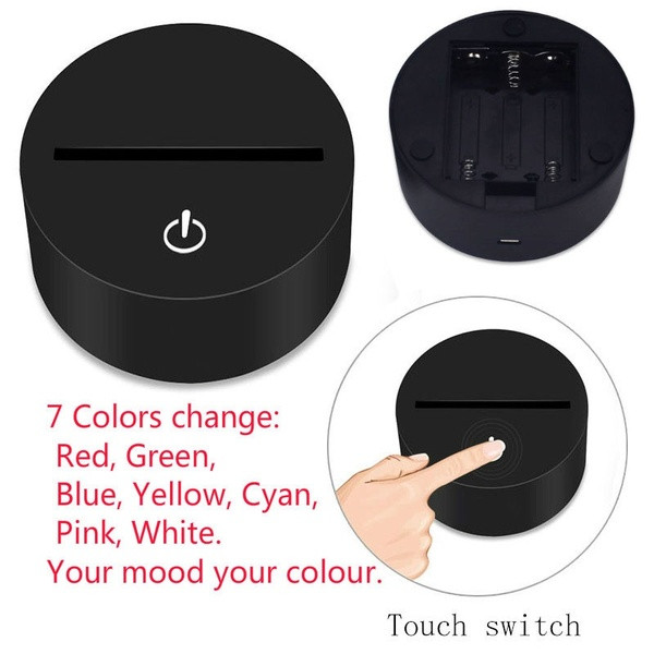 Lampă LED 3D de noapte cu control tactil al culorilor în formă de avion