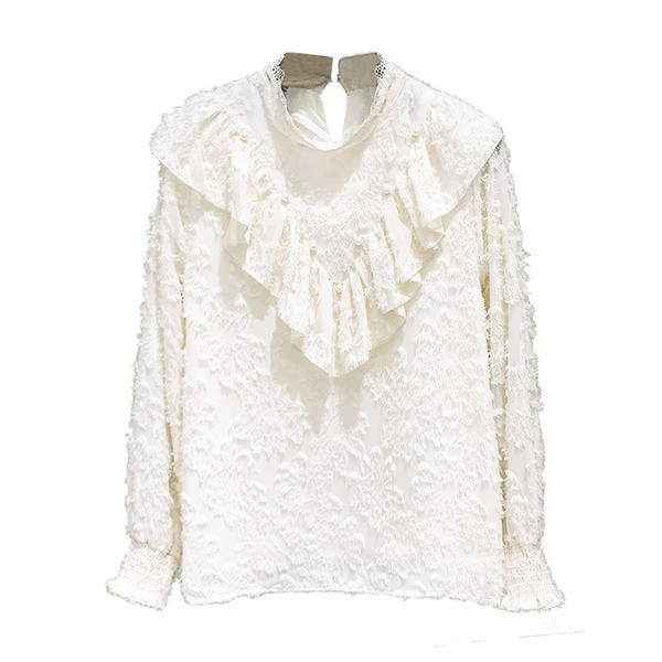 Νέο μοντέλο γυναικεία μπλούζα με κολάρο και μακρύ μανίκι