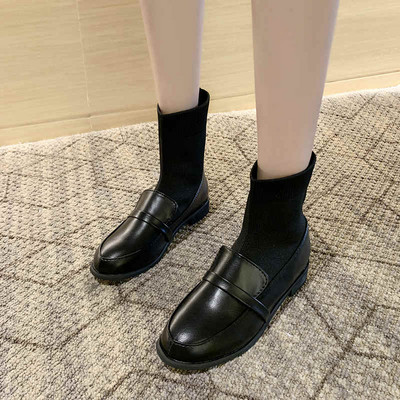 Cizme de dama tip ciorap de culoare neagra