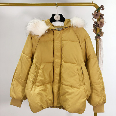 Geaca scurta de iarna de dama cu gluga din puf in mai multe culori