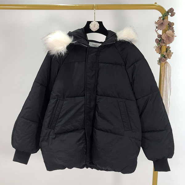 Geaca scurta de iarna de dama cu gluga din puf in mai multe culori