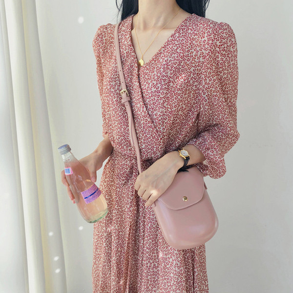 Rochie de primavara dama - model lung cu model floral