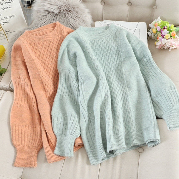 Pulover de dama modern cu maneci lungi si decolteu oval