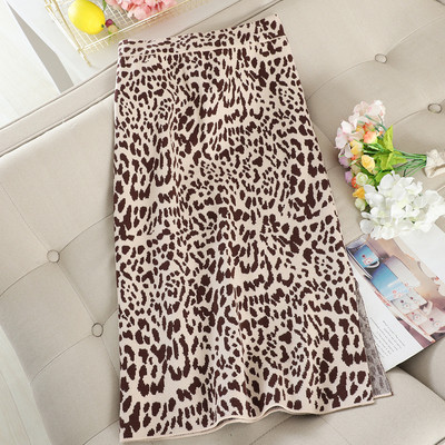 Fusta de dama moderna cu talie inalta si model animal in patru culori