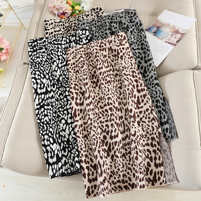 Fusta de dama moderna cu talie inalta si model animal in patru culori