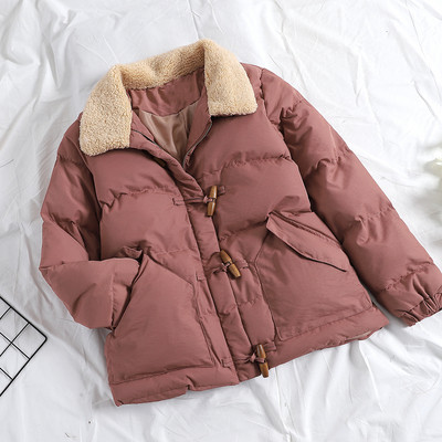 Geaca de dama moderna cu nasturi si buzunar in culorile alb, roz si verde