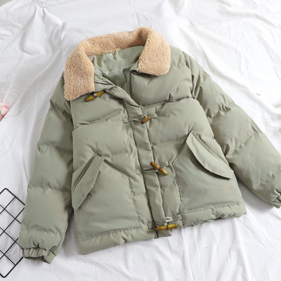 Geaca de dama moderna cu nasturi si buzunar in culorile alb, roz si verde