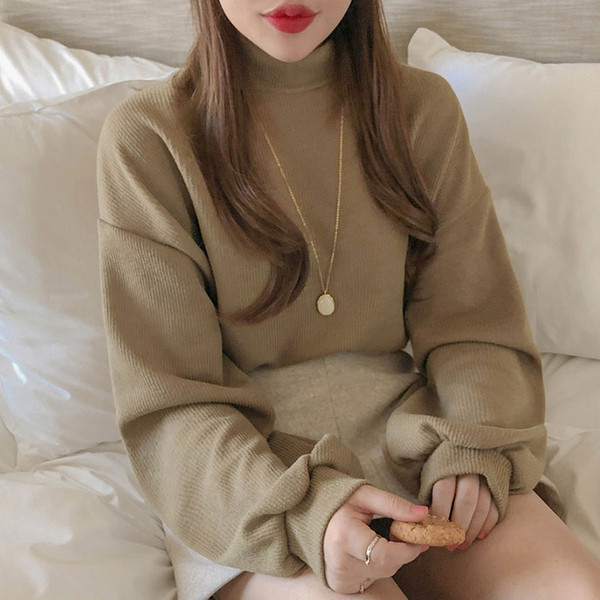 Polo modern de damă cu mâneci largi în două culori