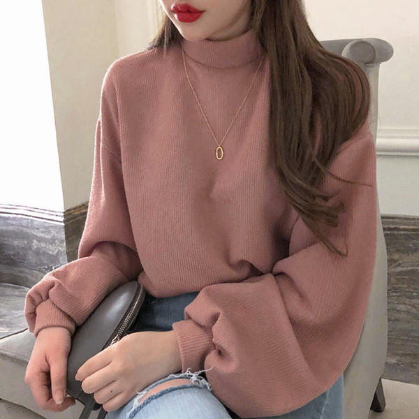 Polo modern de damă cu mâneci largi în două culori