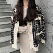 Női kockás mellény gombokkal - két színben