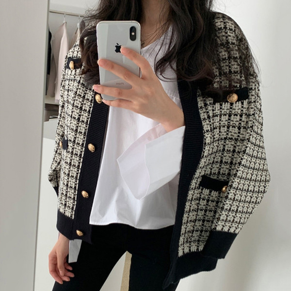 Női kockás mellény gombokkal - két színben