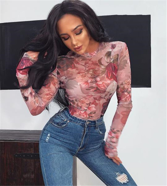 Bluză casual de damă cu model floral și decolteu oval