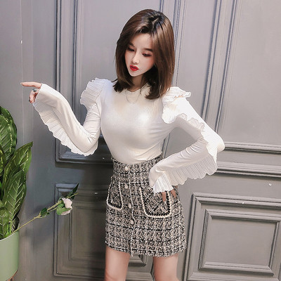 Stílusos női blúz kerek nyakkivágással, három színben