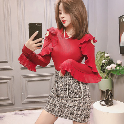 Stílusos női blúz kerek nyakkivágással, három színben