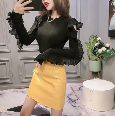 Stílusos női blúz kerek nyakkivágással, három színben