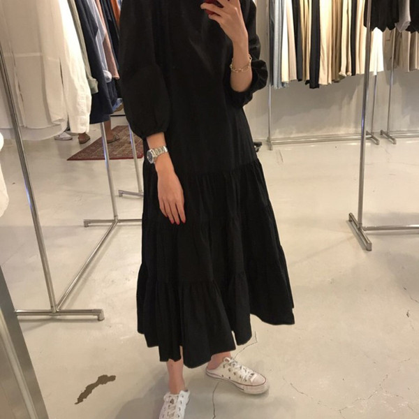 Rochie dama in carouri model lung alb-negru