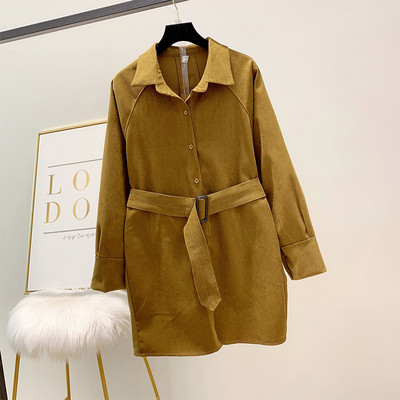 Modern női ruha típusú ing övvel, négy színben