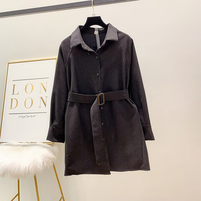 Modern női ruha típusú ing övvel, négy színben