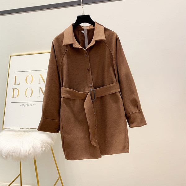 Modern női ruha típusú ing övvel, négy színben