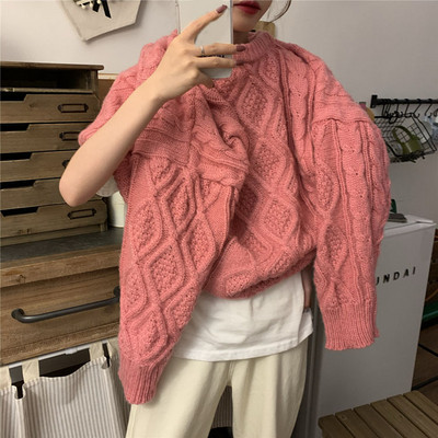 Pulover larg de actualitate de dama model lung in mai multe culori