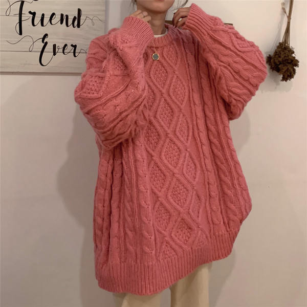 Pulover larg de actualitate de dama model lung in mai multe culori