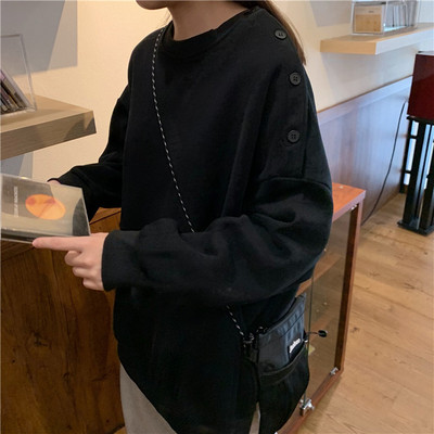 Bluza casual dama in negru si gri model lat