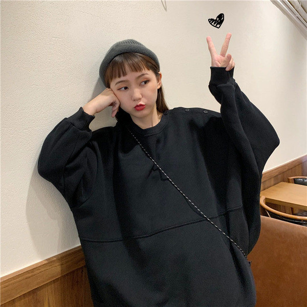 Bluza casual dama in negru si gri model lat